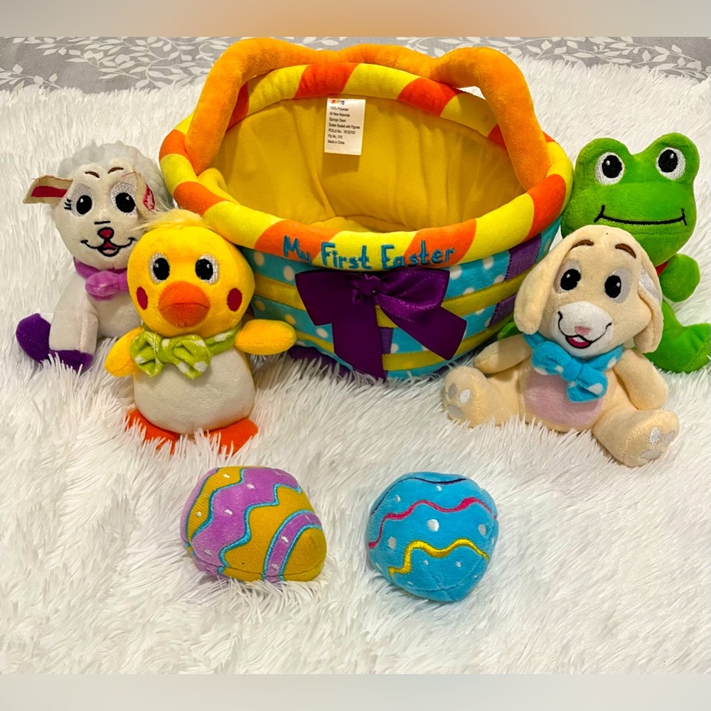 6 Piece- My First Easter Plush Basket